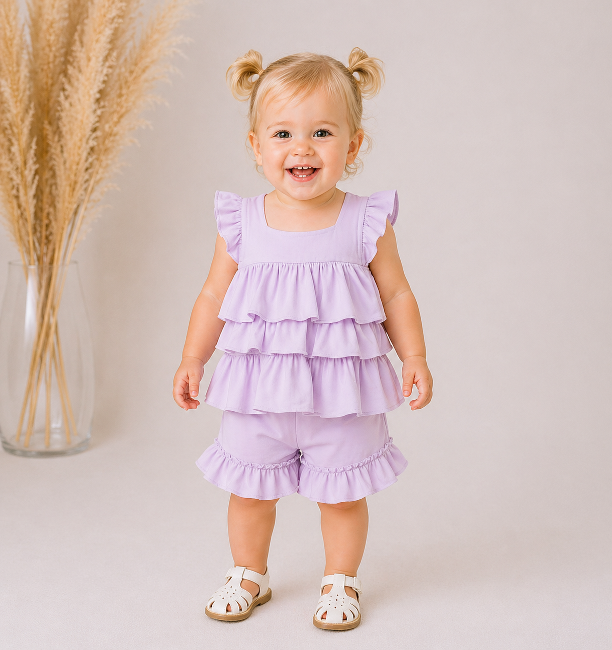 Lilac Ruffle Layered 2 piece