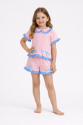 Pink & Blue Shorts Set