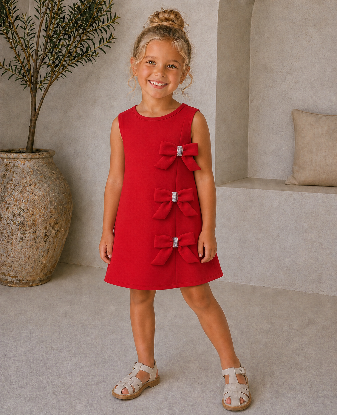 Red bow dress
