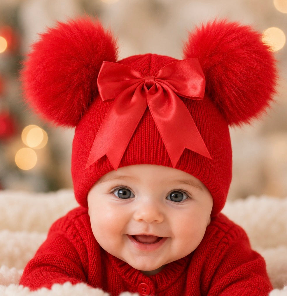 AW26 NB-12M Double Pom Pom hat