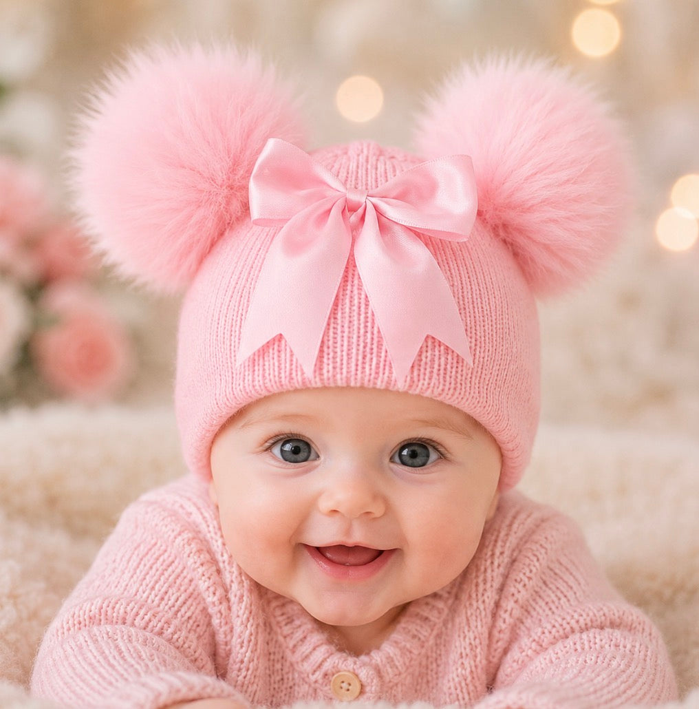 AW26 NB-12M Double Pom Pom hat
