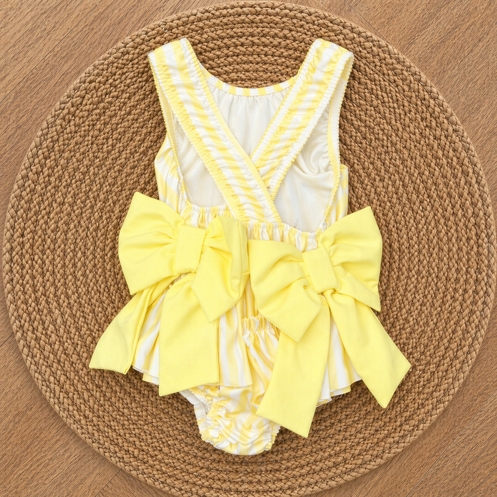 Lemon Stripe Swim Costume