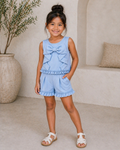 Blue bow detail 2 piece