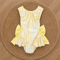 Lemon Stripe Swim Costume