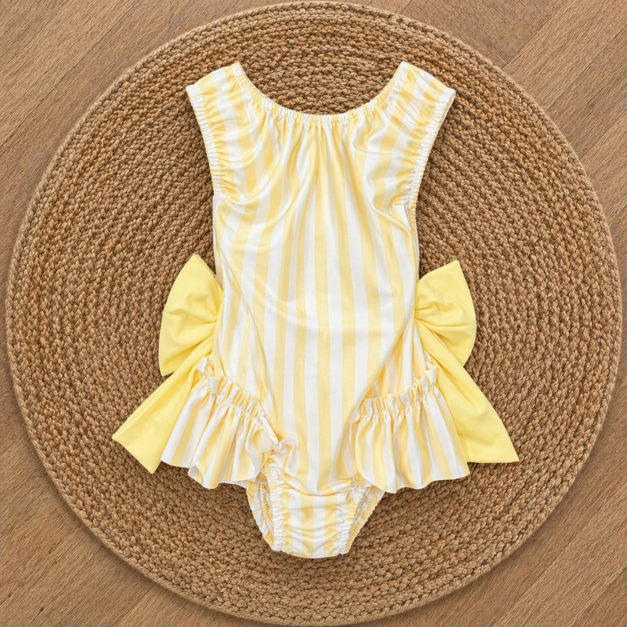 Lemon Stripe Swim Costume