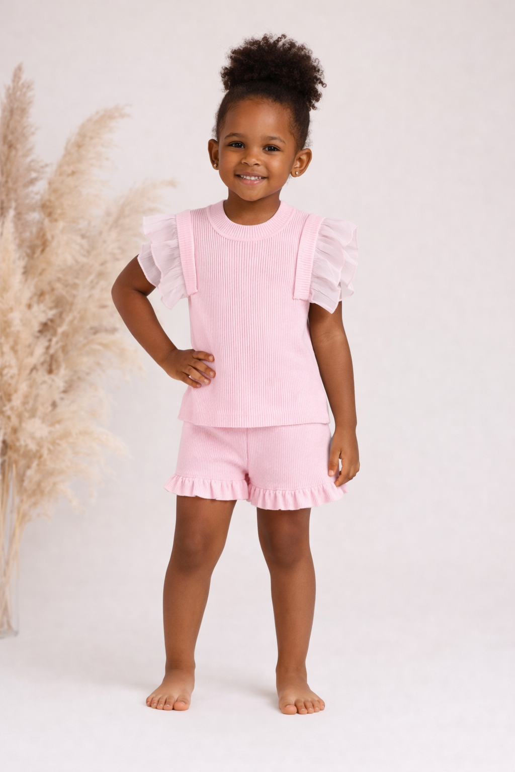 Pink frill 2 piece