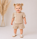 Beige bow set