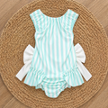 Mint Stripe Swim Costume