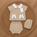 Newborn Beige Knit 3 piece set